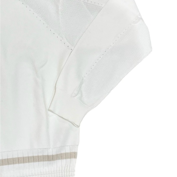Bogner made in turkey luxurious White V-Neck Sweater ribbed tennis size small - Picture 5 of 8
